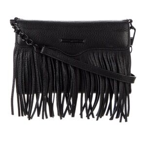 Rebecca Minkoff Black Mini Fringe Crossbody Bag